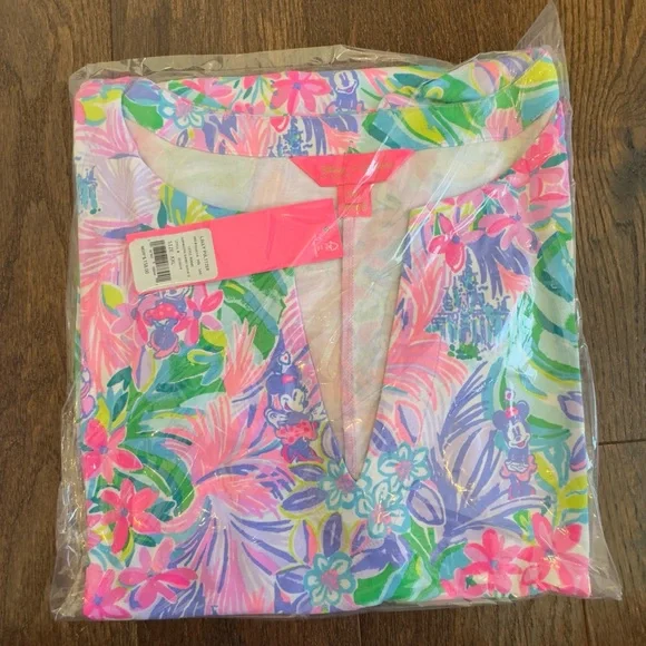NWT Lilly Pulitzer Sz XXL Sophiletta Short Sleeve Dress in Multi Disney Dreamin